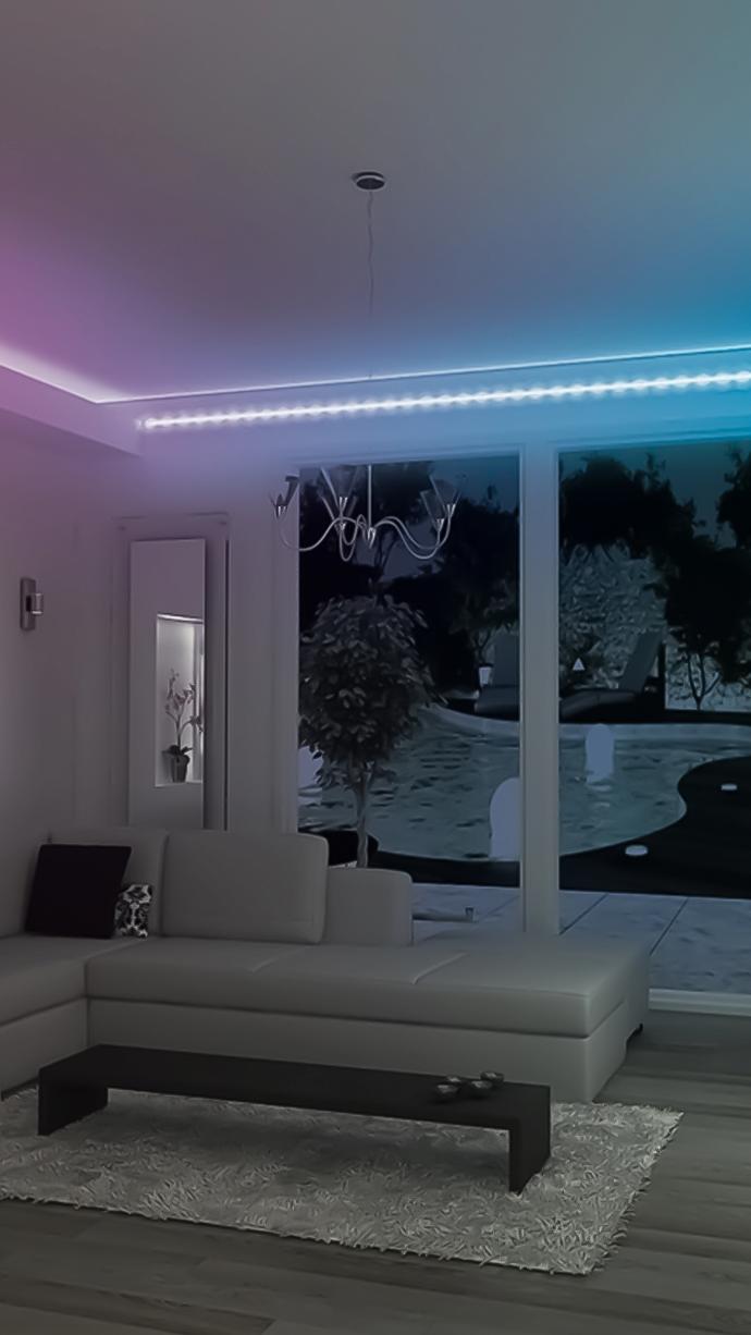 CINTA LED ADHESIVA RGB SMART 20W 1600Lm12MMX2MT IP20 WIFI+BLUETOOTH