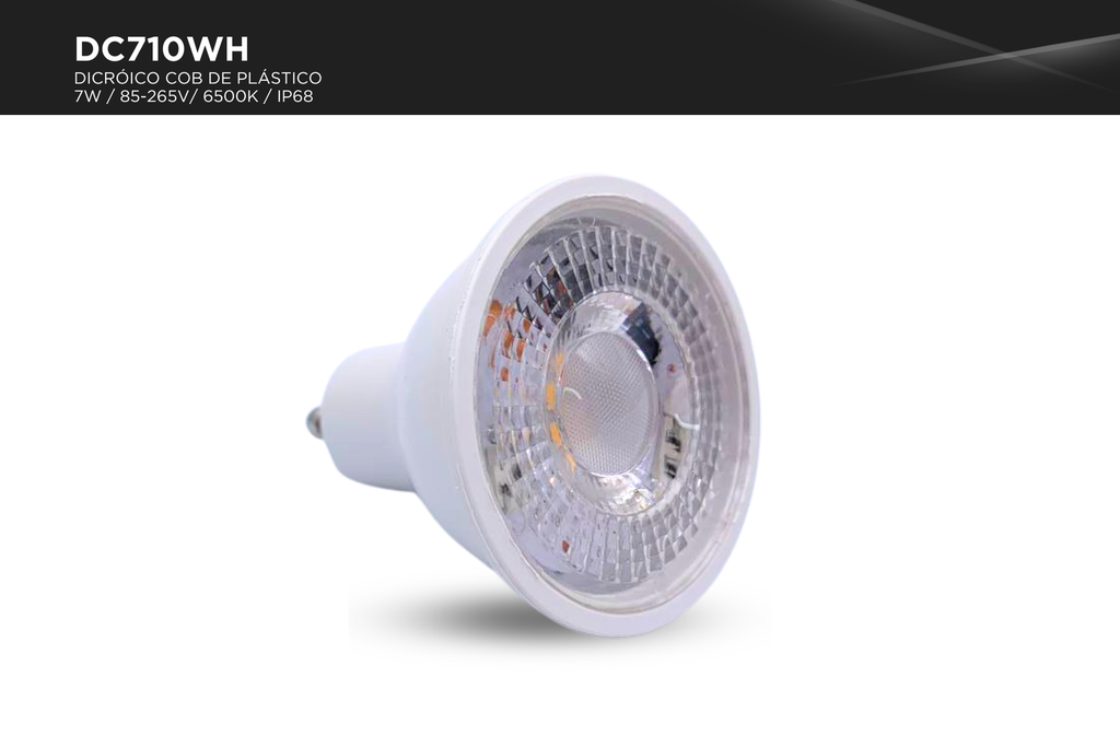 Dicróico COB de Plástico 7W (6500K, GU10)
