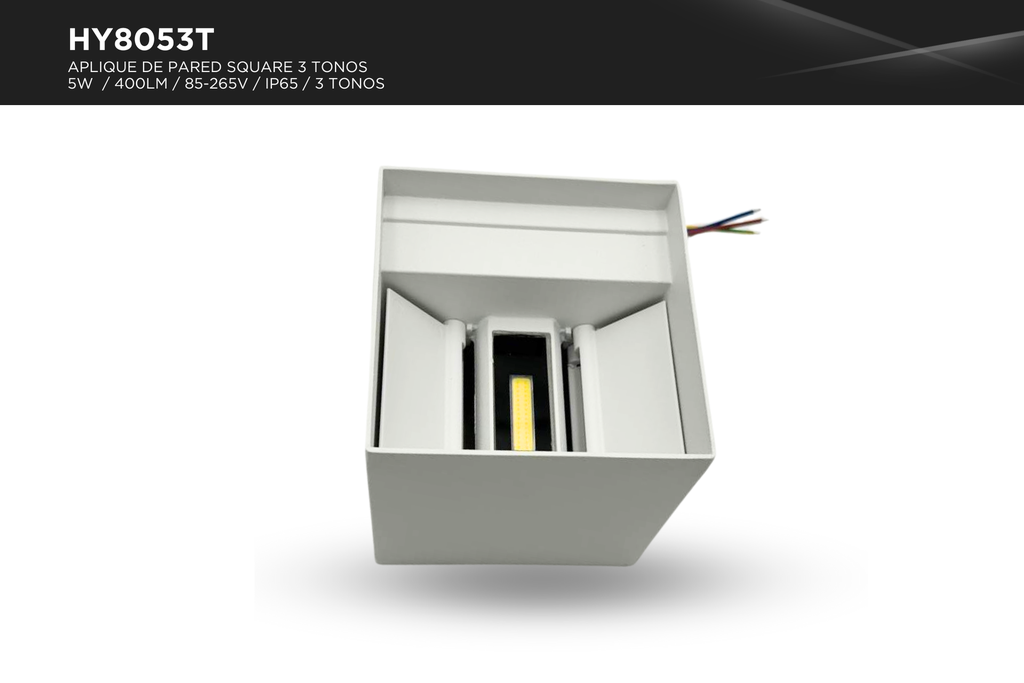 Aplique de Pared 5W Square 3 TONOS