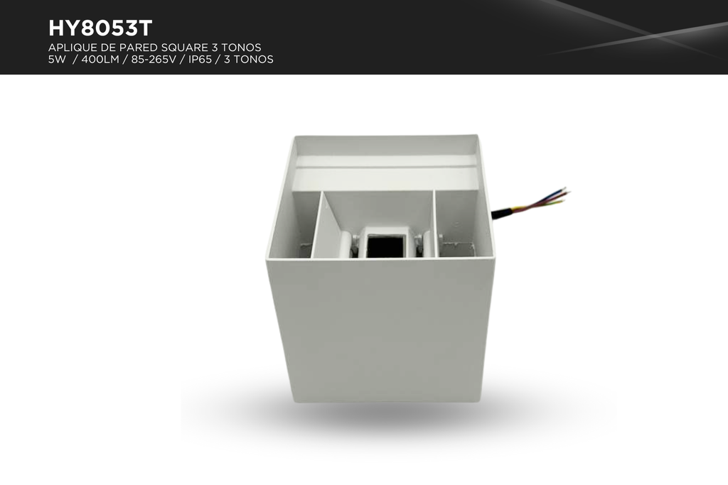 Aplique de Pared 5W Square 3 TONOS