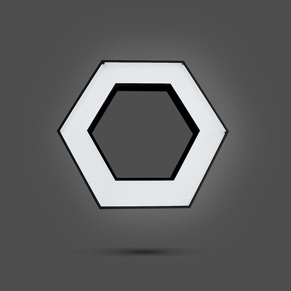 Lámpara Decorativa 36W Hexagonal 6500K