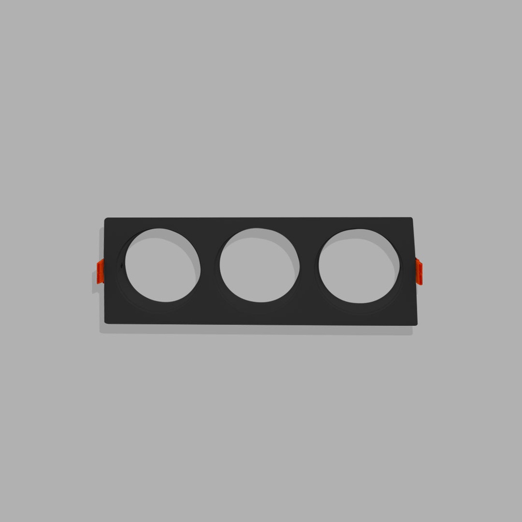 Accesorio Triple para Empotrar Foco LED CH2407 (Negro)