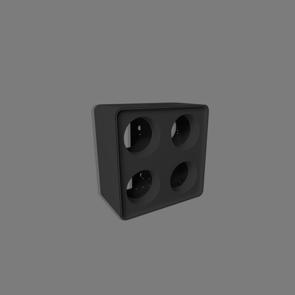 Accesorio Cubo Cuadruple Superficial para Foco Led CH10W (Negro)