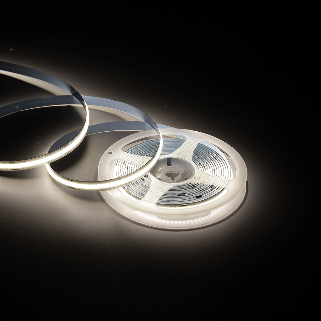 Cinta LED COB 6500k 12W 12V 252D Rollo 10M