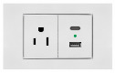 Toma Corriente con USB ADORA Blanco