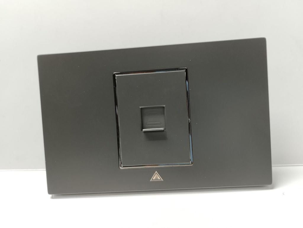Toma Corriente Telefónico ADORA Negro Silver