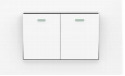 Toma Interruptor Doble CURVE (Blanco)