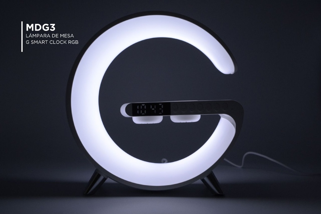 Lámpara de Mesa G Smart Clock con Corneta 3W RGB