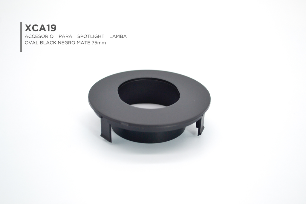 Accesorio para Spotlight Lamba Oval black negro mate 75mm