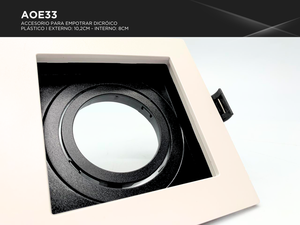 Accesorio para empotrar Dicróico Blanco + Negro