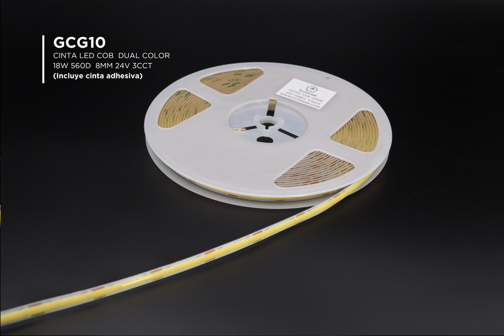 Cinta Led COB DUAL COLOR 24V 11W  2 Tonos 8MMx10M