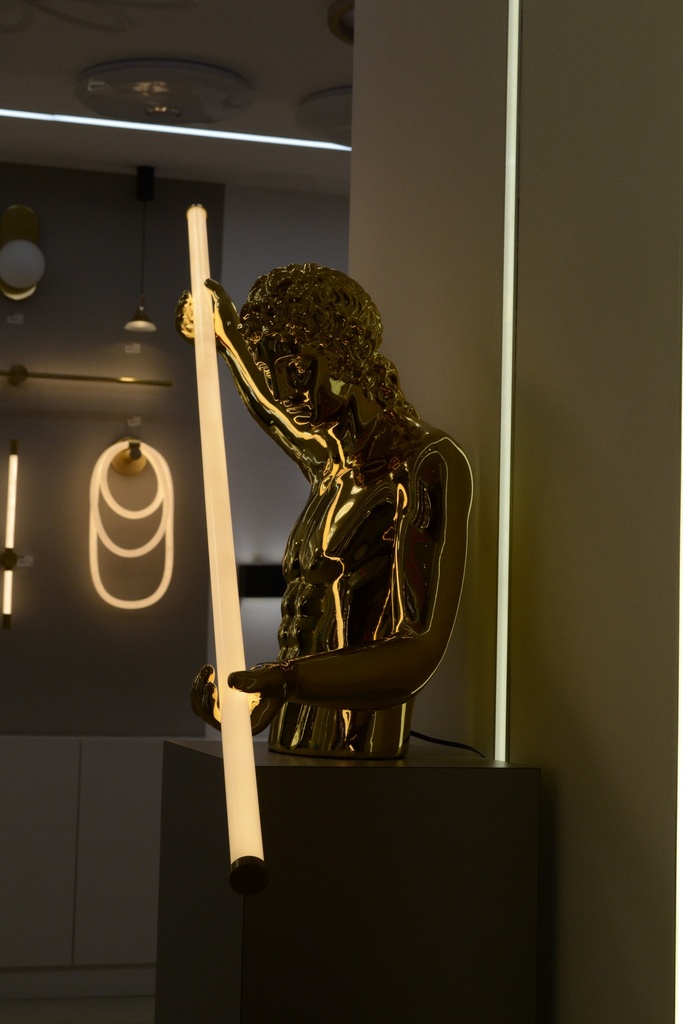 Lámpara David 18W 3 tonos Oro Galvanizado
