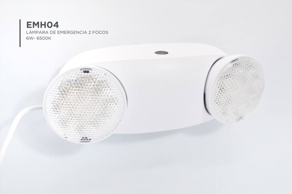 Lámpara de Emergencia 2 Focos 6W 6500K