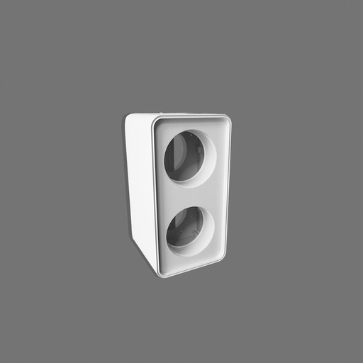 [CH2011BK] Accesorio Cubo Doble Superficial para Foco Led CH10W (Negro)