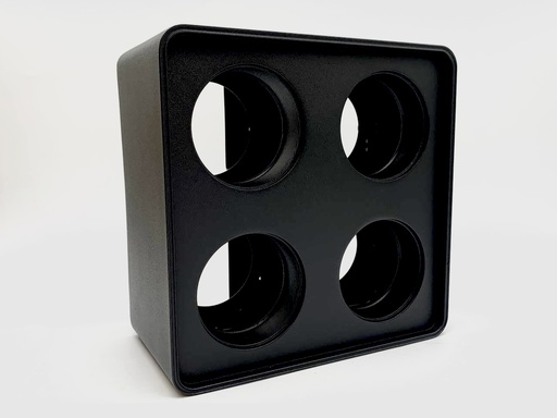[CH4BK] Accesorio Cubo Cuadruple Superficial para Foco Led CH10W (Negro)