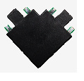 [KNCE] Slim Track Conector Esquina negro
