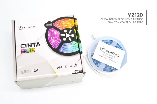 [YZ12D] Cinta Led RGB 12V 150 Led Bluetooth KIT 5M