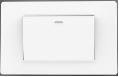 [CBTTC01] Toma Interruptor CURVE negro (Blanco)