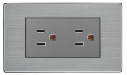 [DGTMJ8K2SG] Toma Corriente Doble DELUXE Botón Gris