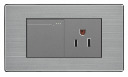 [DGTTMJ8KG] Toma Interruptor - Corriente DELUXE gris