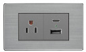 [DGTMJ8KUSBG] Toma Corriente  con USB DELUXE Gris