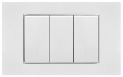 [APTTJS103S] Toma Interruptor Triple ADORA Blanco Silver