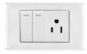 [LPTTMJS4DS] Toma Interruptor - Corriente Doble LUXE blanco