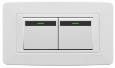 [EBTTJ8Z02] Toma Interruptor Doble ECOZ blanco