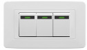 [EBTTJ8Z03] Toma Interruptor Triple ECOZ blanco