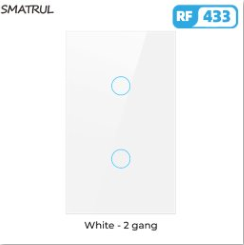 [TM012G] Switch Inteligente Tactil 2 Botón RF SLIM Blanco