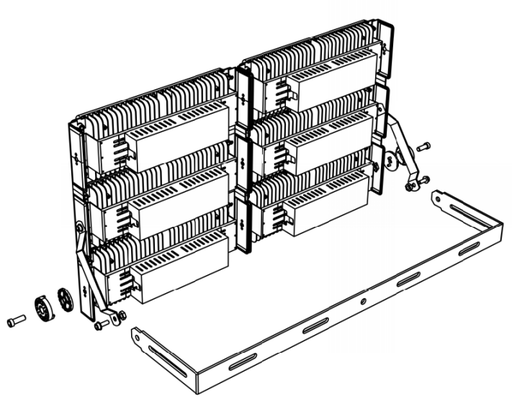 [RHF6] Marco de soporte 6 cabezales para Reflectores Helios