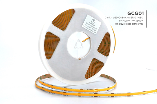 [GCG01] Cinta Led COB POWER10 24V 11W 408D 3500K 8MMx10MTS