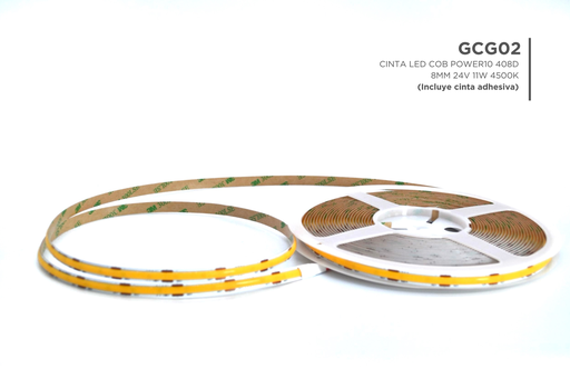 [GCG02] Cinta Led COB POWER10 24V 11W 4500K 408D 8MMx10MTS