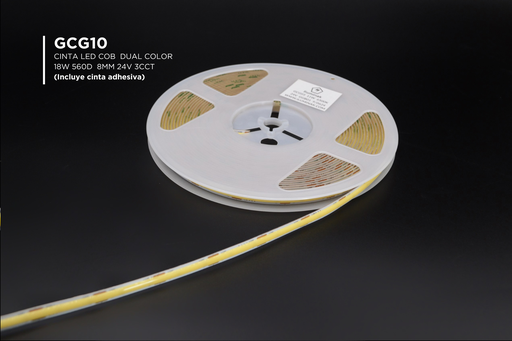 [GCG10] Cinta Led COB DUAL COLOR 24V 11W  2 Tonos 8MMx10M