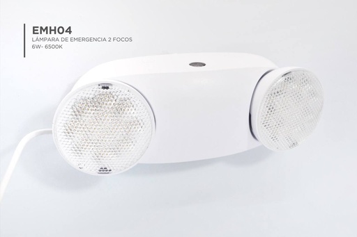 [EMH04] Lámpara de Emergencia 2 Focos 6W 6500K
