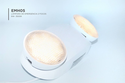 [EMH05] Lámpara de Emergencia 2 Focos 6W 3500K