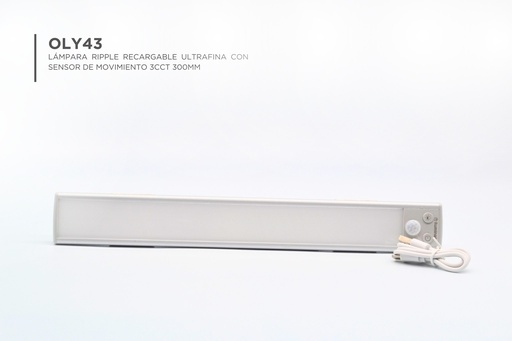 [OLY43] Lámpara Recargable Ultrafina con Sensor de Movimiento 3CCT 300mm
